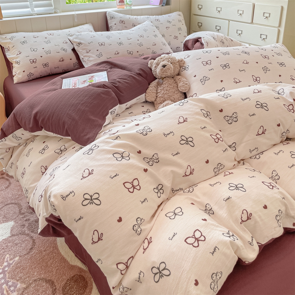 91家纺网 家纺一手货源 找家纺 如约 2025秋冬新款A类亲肤棉印花套件 艺术