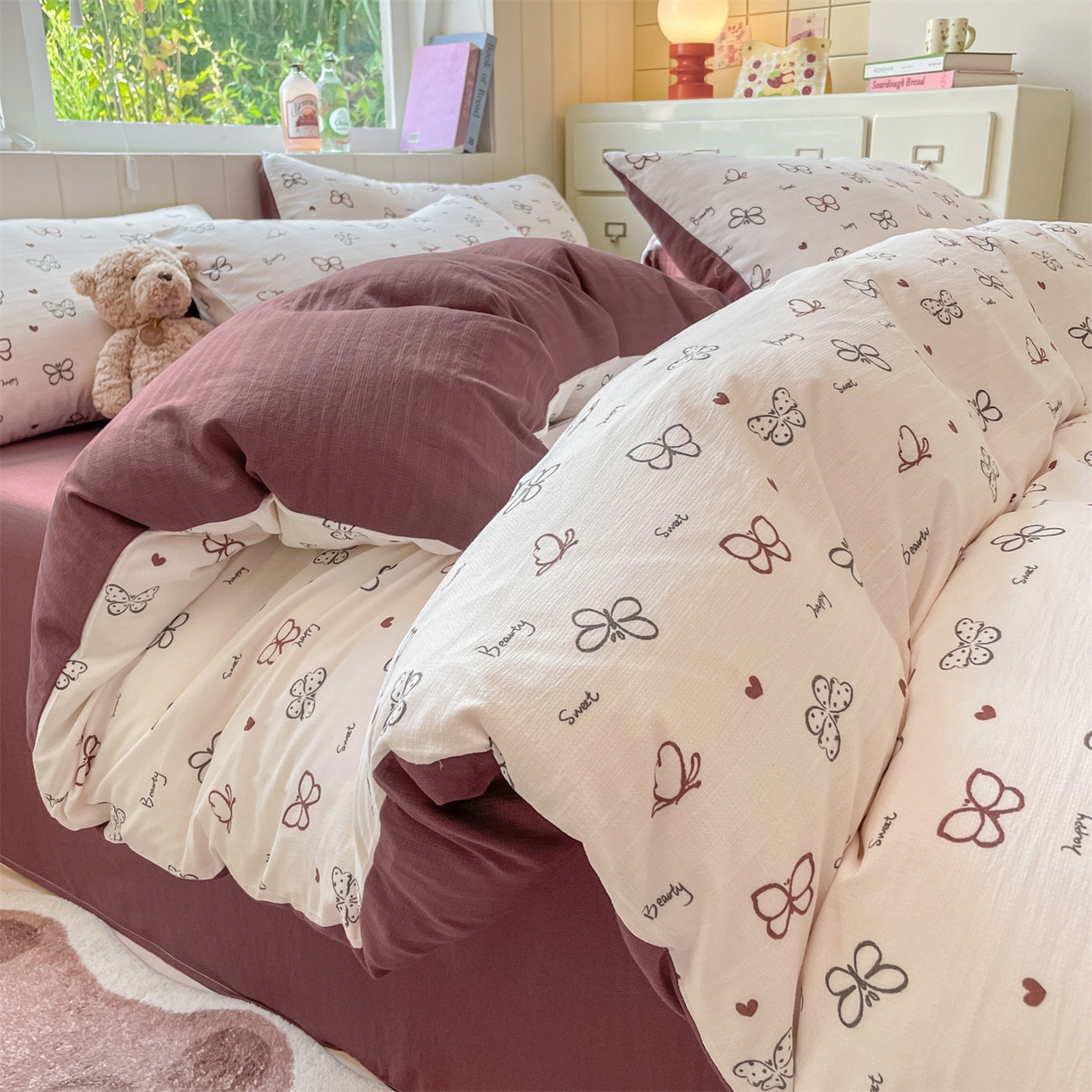 91家纺网 家纺一手货源 找家纺 如约 2025秋冬新款A类亲肤棉印花套件 艺术