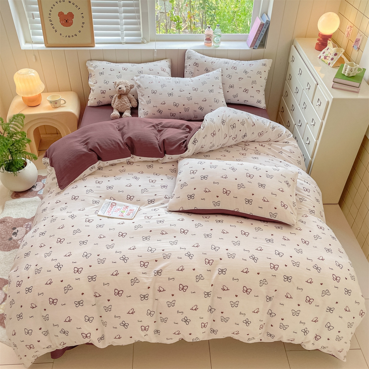 91家纺网 家纺一手货源 找家纺 如约 2025秋冬新款A类亲肤棉印花套件 艺术