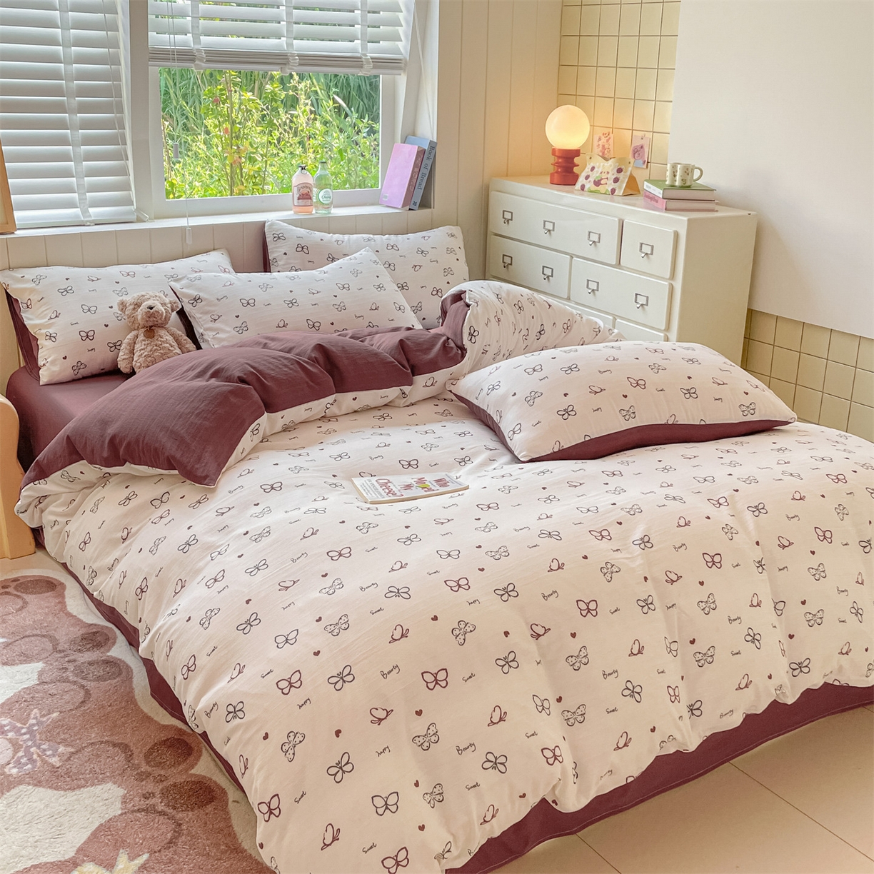 91家纺网 家纺一手货源 找家纺 如约 2025秋冬新款A类亲肤棉印花套件 艺术