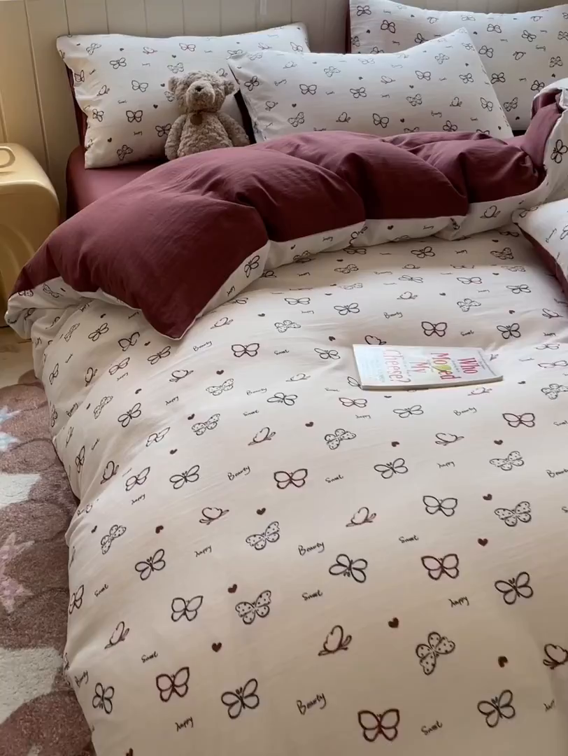 91家纺网 家纺一手货源 找家纺 如约 2025秋冬新款A类亲肤棉印花套件 艺术