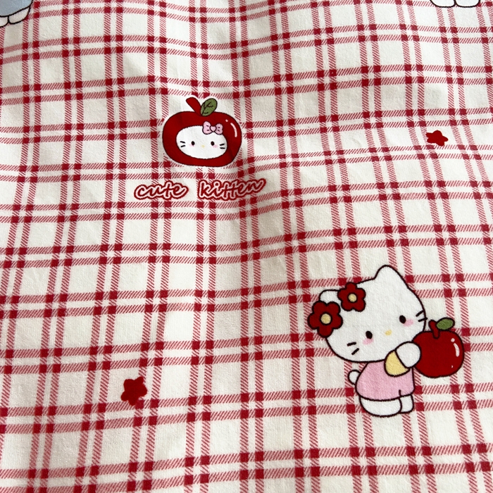 91家纺网 家纺一手货源 找家纺 找底底家纺 2025新款加厚床盖款双面绒A类印花款牛奶绒四件套（日销50单客户，在优惠5元） 红格苹果猫