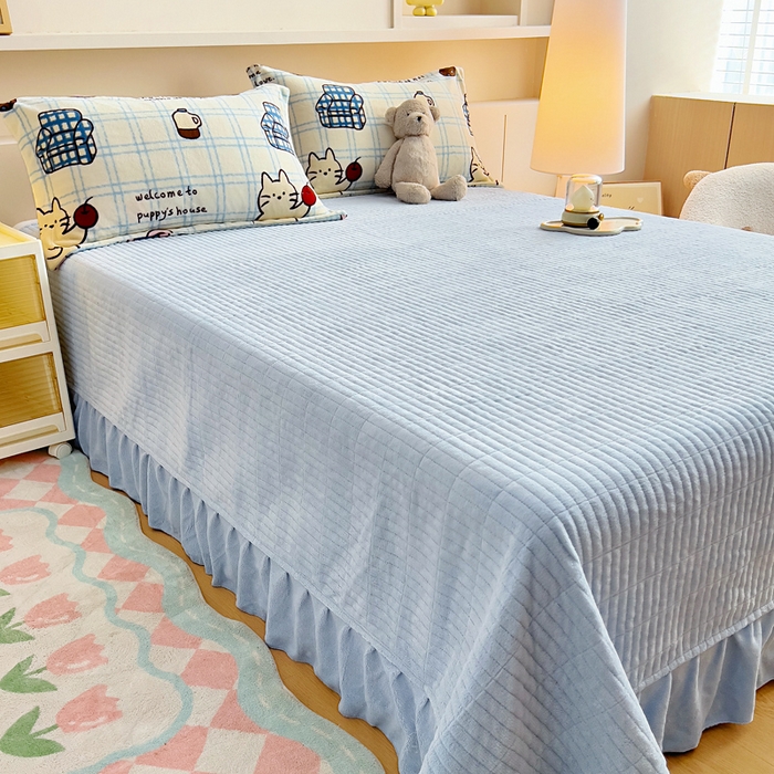 91家纺网 家纺一手货源 找家纺 找底底家纺 2025新款加厚床盖款双面绒A类印花款牛奶绒四件套（日销50单客户，在优惠5元） 奶糖小镇