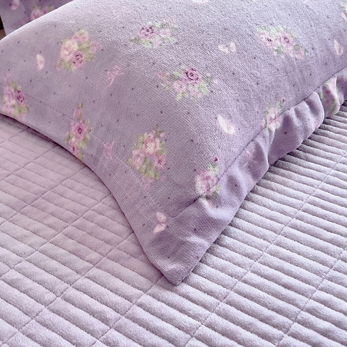 91家纺网 家纺一手货源 找家纺 找底底家纺 2025新款加厚床盖款双面绒A类印花款牛奶绒四件套（日销50单客户，在优惠5元） 紫蔻