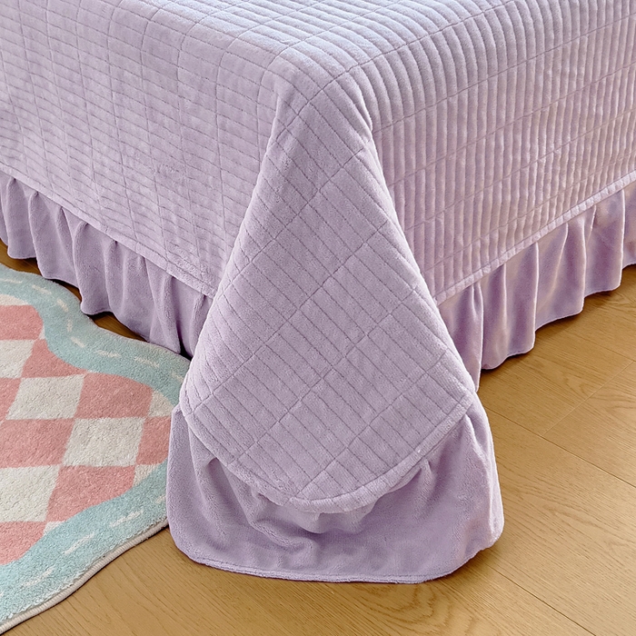 91家纺网 家纺一手货源 找家纺 找底底家纺 2025新款加厚床盖款双面绒A类印花款牛奶绒四件套（日销50单客户，在优惠5元） 紫蔻