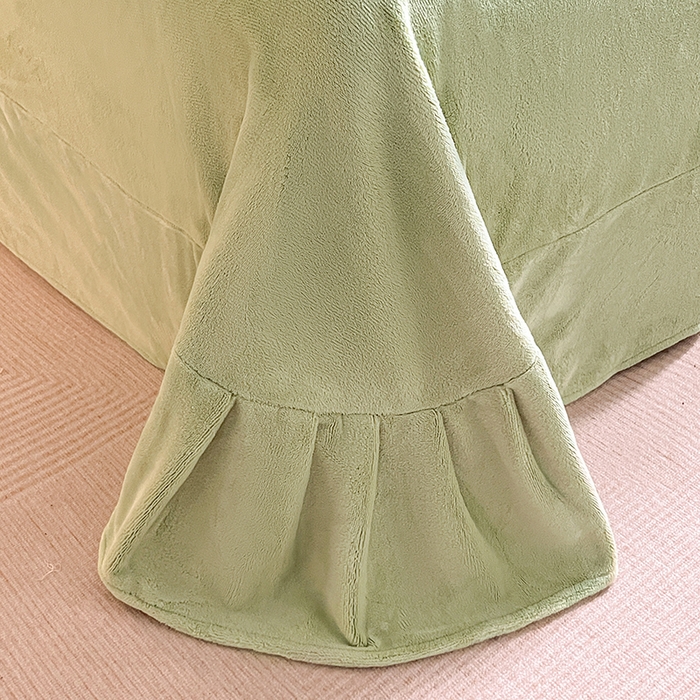 91家纺网 家纺一手货源 找家纺 诺梵 2025新款8斤立体雕花牛奶绒四件套_控价标准高于139，加大高于149 花漾-绿