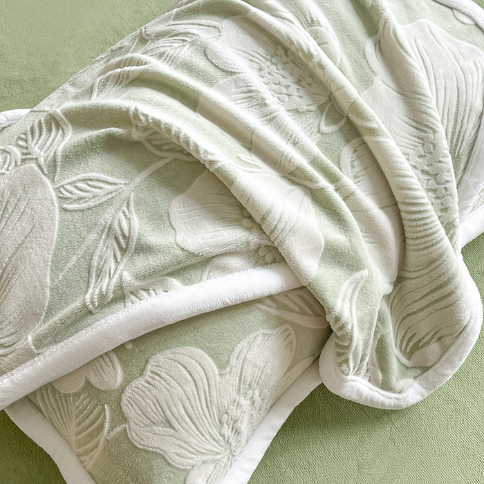 91家纺网 家纺一手货源 找家纺 诺梵 2025新款8斤立体雕花牛奶绒四件套_控价标准高于139，加大高于149 花漾-绿