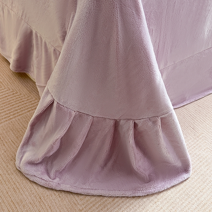 91家纺网 家纺一手货源 找家纺 诺梵 2025新款8斤立体雕花牛奶绒四件套_控价标准高于139，加大高于149 花漾-紫