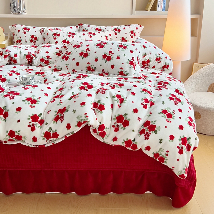 91家纺网 家纺一手货源 找家纺 （总）找底底家纺 2025新款加厚床盖款双面绒A类印花款牛奶绒四件套（日销50单客户，在优惠5元）