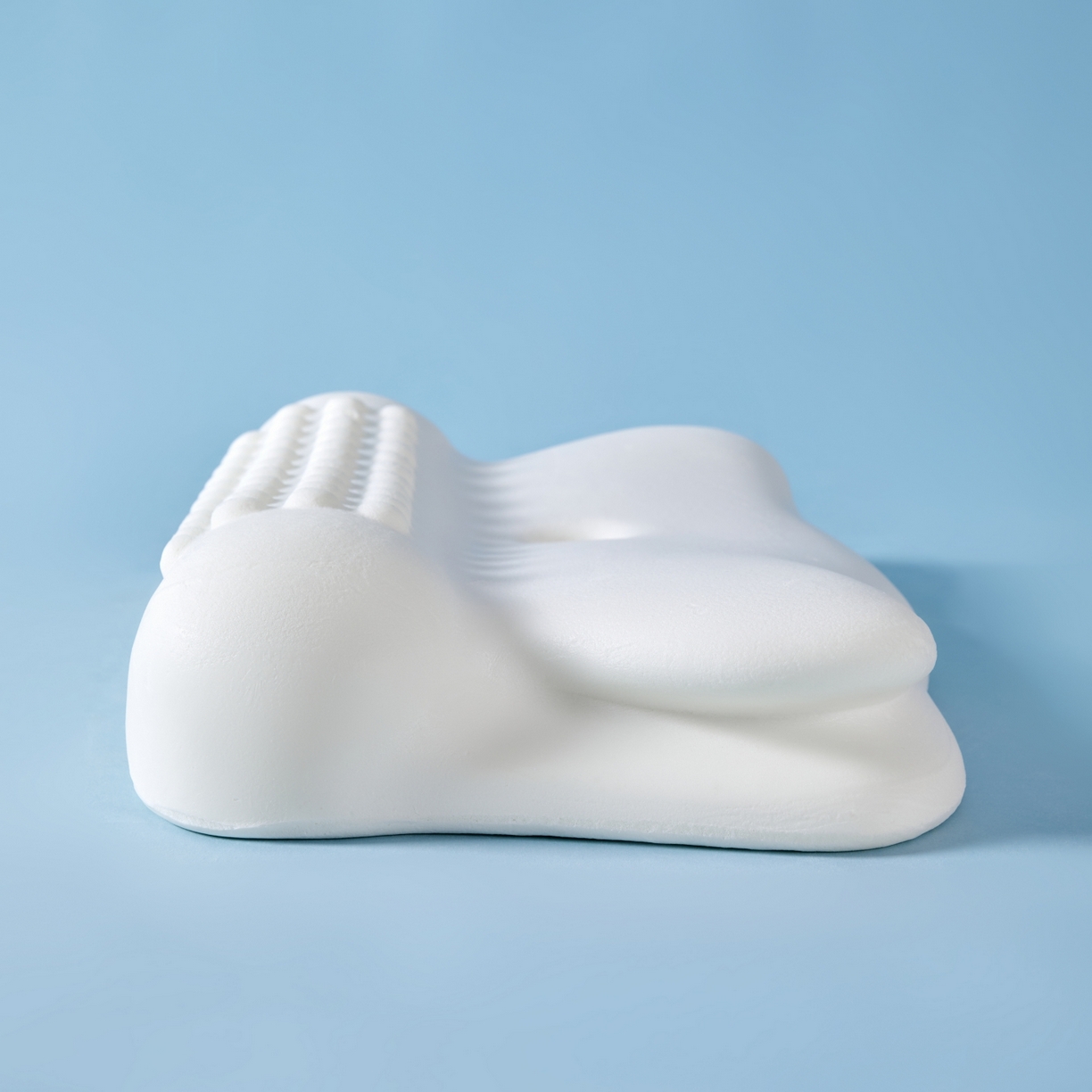 91家纺网 家纺一手货源 找家纺 芯链 2025新款云舒牵引枕头枕芯 豆沙粉