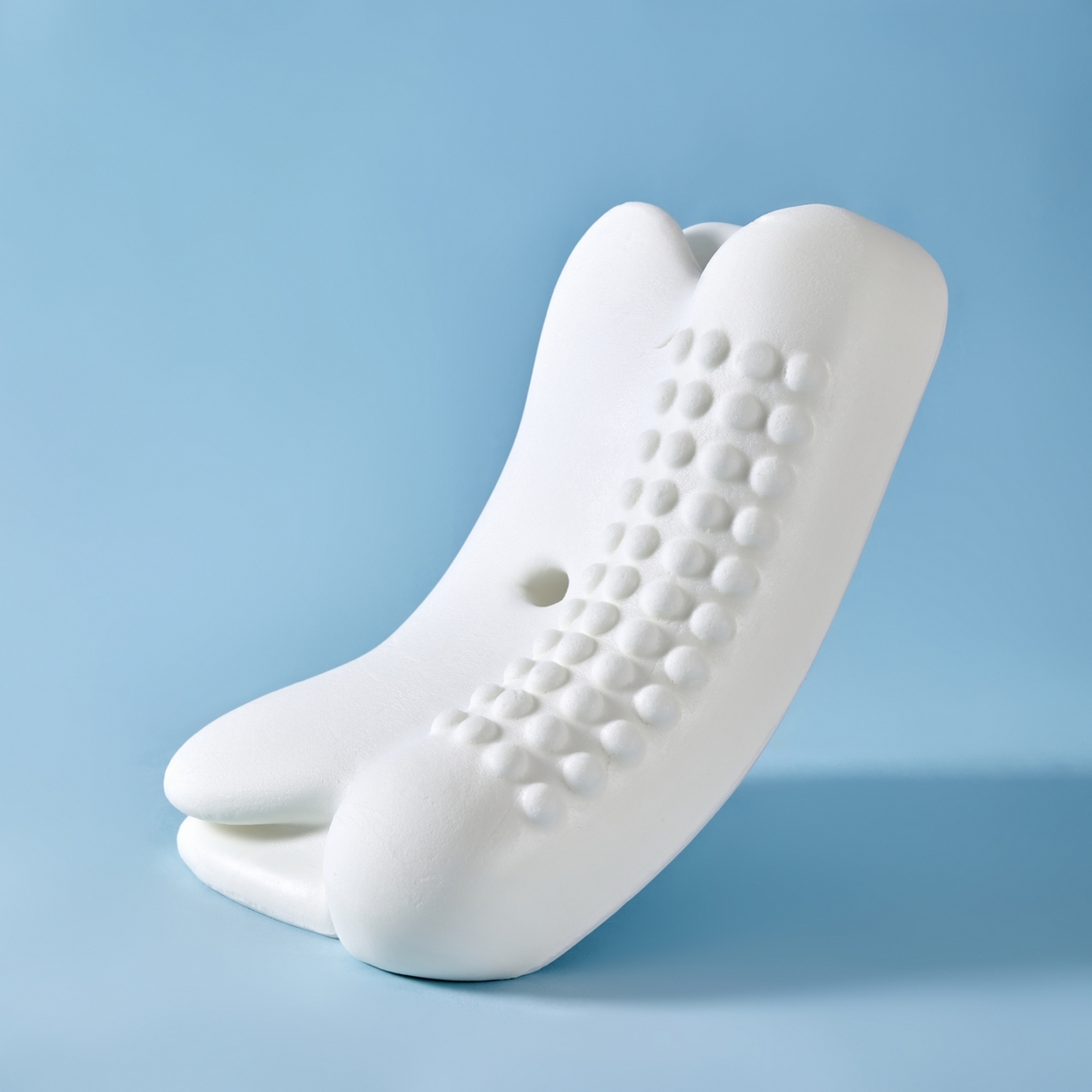 91家纺网 家纺一手货源 找家纺 芯链 2025新款云舒牵引枕头枕芯 豆沙粉