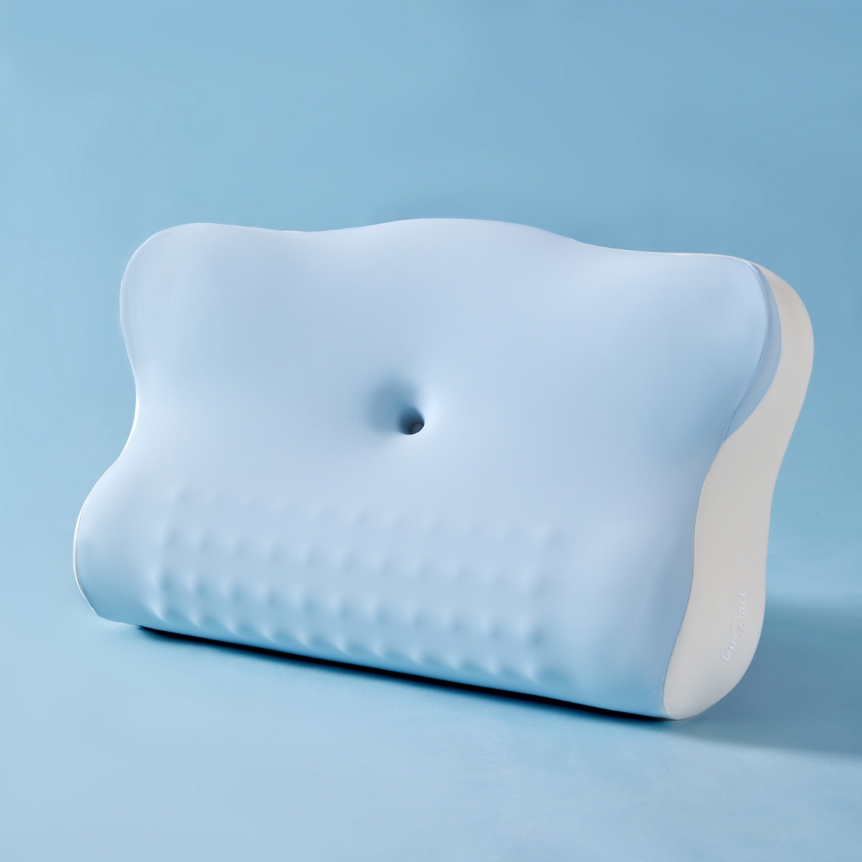 91家纺网 家纺一手货源 找家纺 芯链 2025新款云舒牵引枕头枕芯 宁静蓝