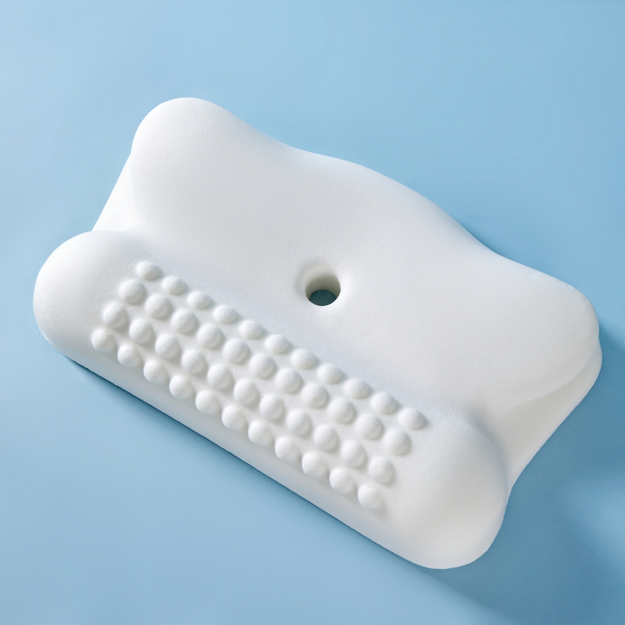 91家纺网 家纺一手货源 找家纺 芯链 2025新款云舒牵引枕头枕芯 宁静蓝