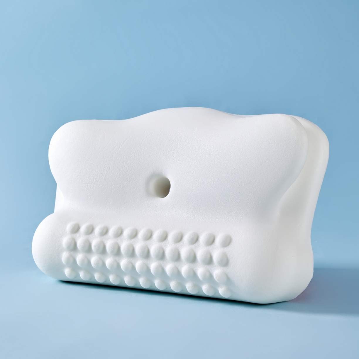 91家纺网 家纺一手货源 找家纺 芯链 2025新款云舒牵引枕头枕芯 宁静蓝