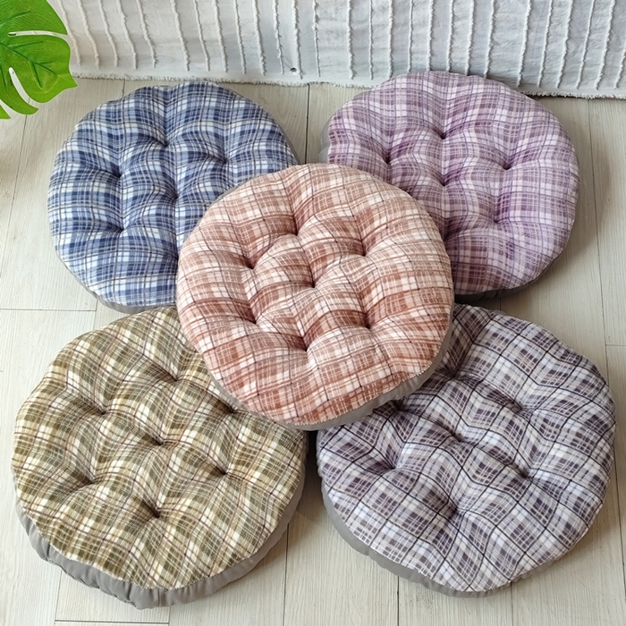 91家纺网 家纺一手货源 找家纺 2025新款牛奶绒格子坐垫垫子蒲团垫子蒲团坐垫家用地上榻榻米日式茶几客厅飘窗地毯圆形坐墩懒人地垫子