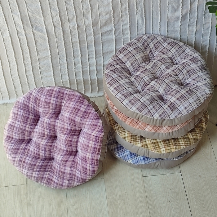 91家纺网 家纺一手货源 找家纺 2025新款牛奶绒格子坐垫垫子蒲团垫子蒲团坐垫家用地上榻榻米日式茶几客厅飘窗地毯圆形坐墩懒人地垫子