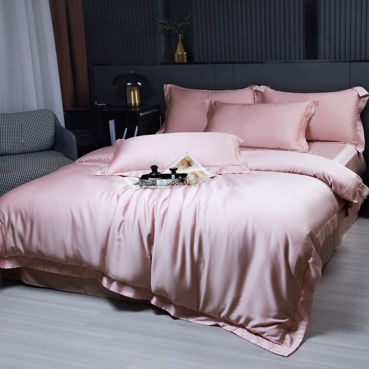 91家纺网 家纺一手货源 找家纺 （总）卡迪亚家纺 2025春夏新款兰精天丝四件套