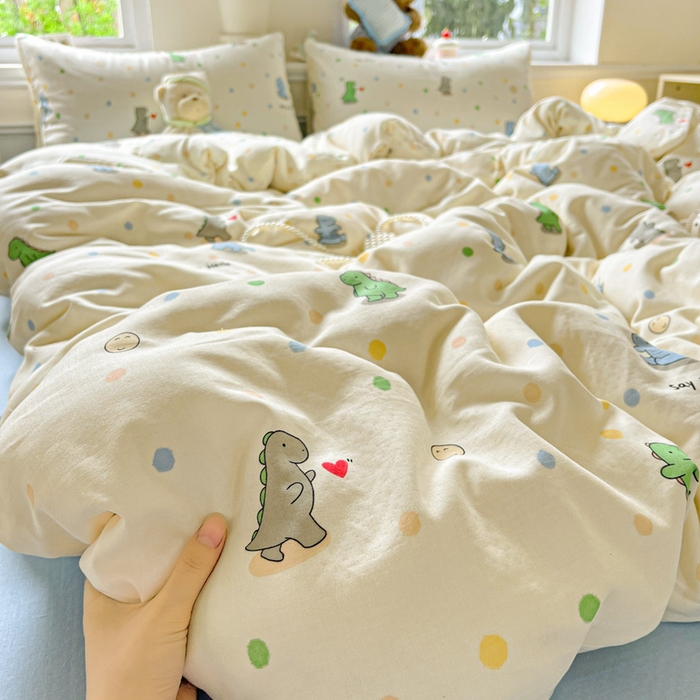 91家纺网 家纺一手货源 找家纺 （总）仟网汇 2025新款全棉纯棉层纱四件套