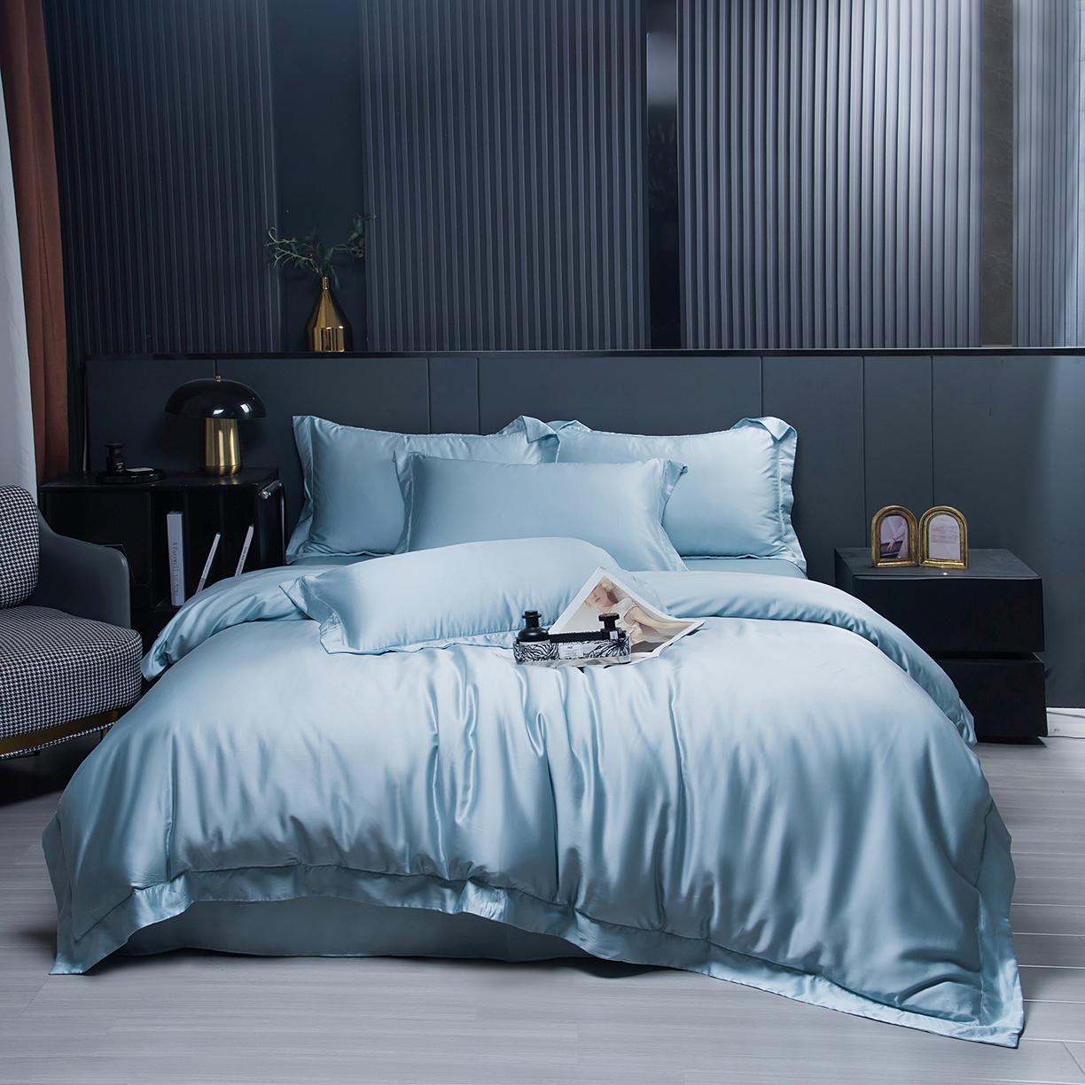 91家纺网 家纺一手货源 找家纺 （总）卡迪亚家纺 2025春夏新款兰精天丝四件套