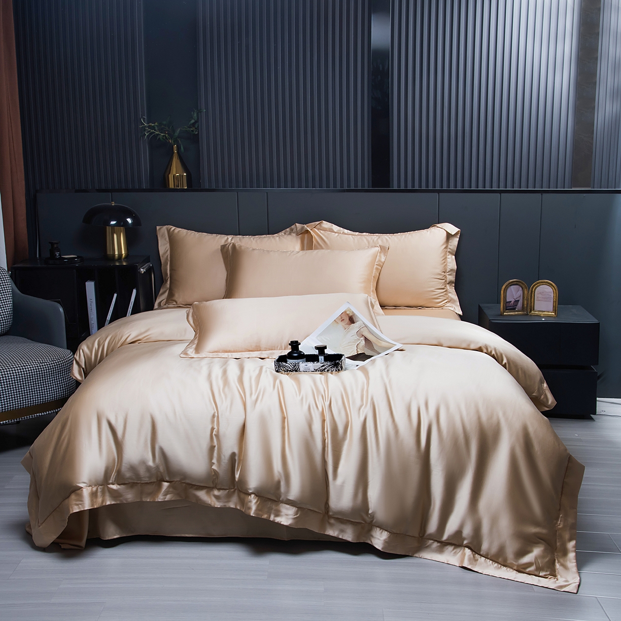 91家纺网 家纺一手货源 找家纺 （总）卡迪亚家纺 2025春夏新款兰精天丝四件套