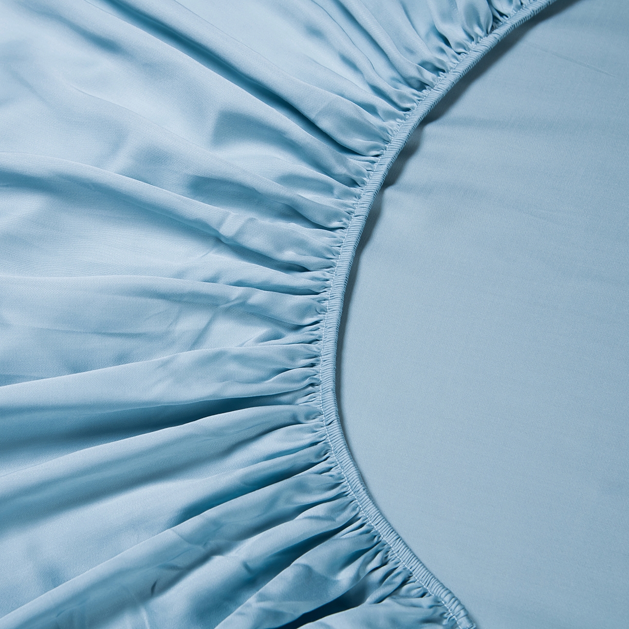 91家纺网 家纺一手货源 找家纺 卡迪亚家纺 2025春夏新款兰精天丝四件套 青色