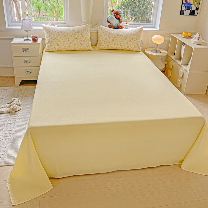 91家纺网 家纺一手货源 找家纺 仟网汇 2025新款全棉纯棉层纱四件套 小晴天