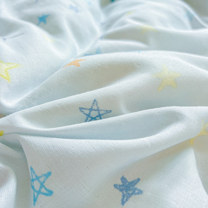 91家纺网 家纺一手货源 找家纺 仟网汇 2025新款全棉纯棉层纱四件套 星星世界