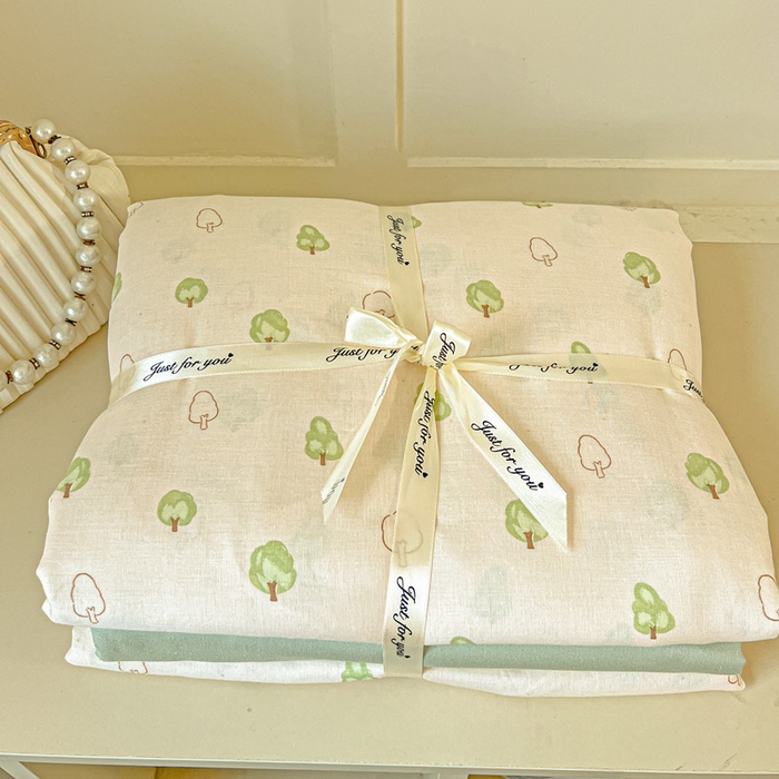 91家纺网 家纺一手货源 找家纺 仟网汇 2025新款全棉纯棉层纱四件套 仲夏