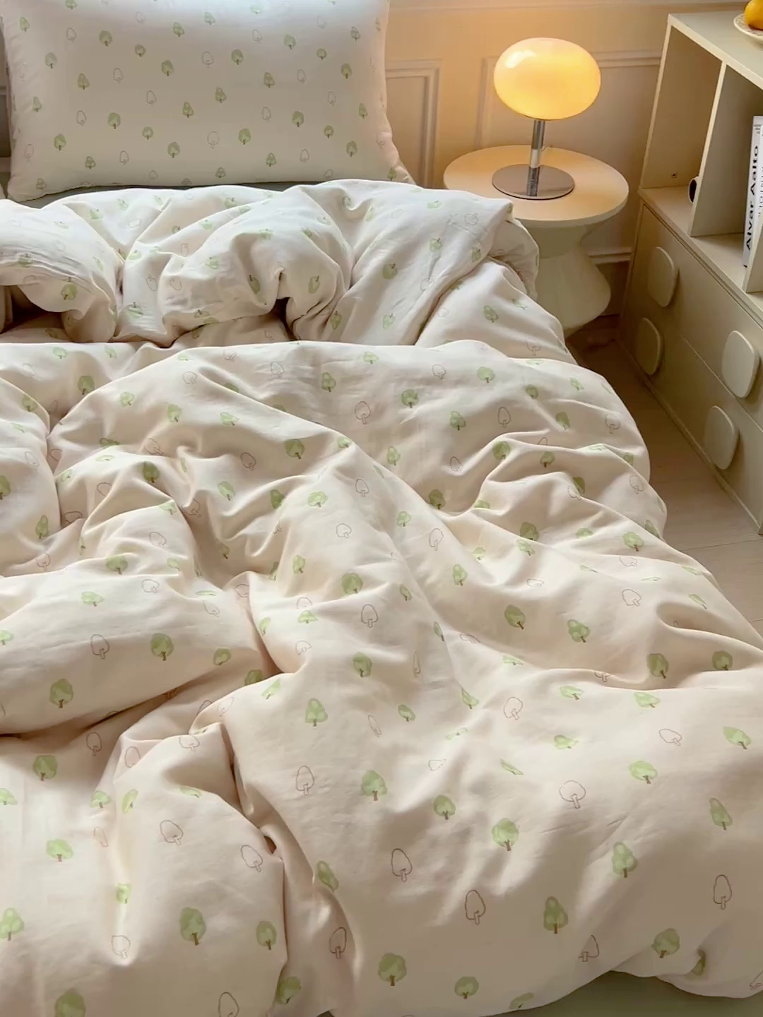 91家纺网 家纺一手货源 找家纺 仟网汇 2025新款全棉纯棉层纱四件套 仲夏