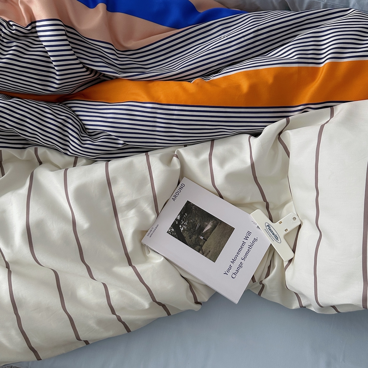 91家纺网 家纺一手货源 找家纺 （总）柚可家居 2025新款数码印花大版40支全棉纯棉四件套蓝调海港-实拍（送手提袋＋控价标准券后278元）