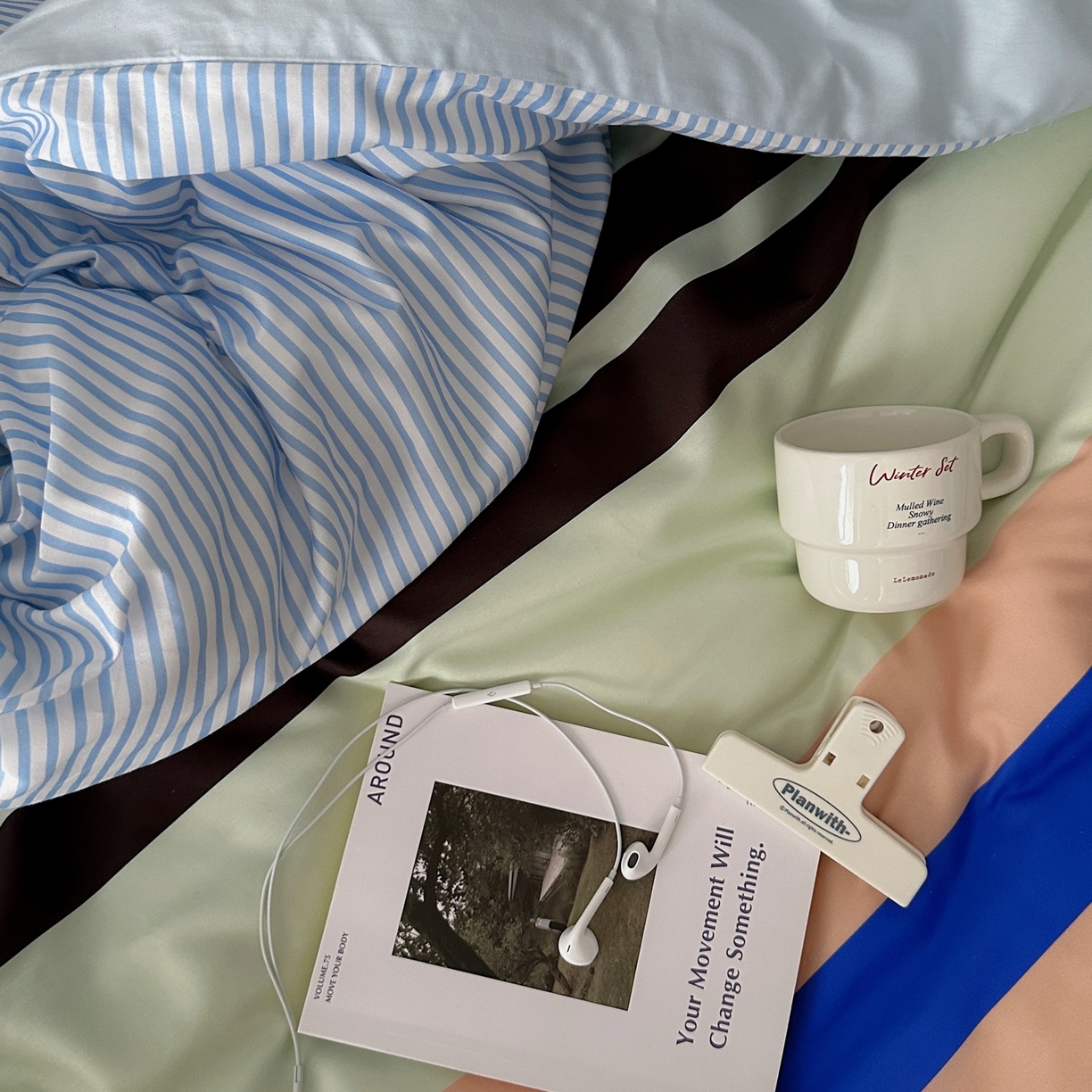 91家纺网 家纺一手货源 找家纺 柚可家居 2025新款数码印花大版40支全棉纯棉四件套蓝调海港-实拍（送手提袋＋控价标准券后278元） 蓝调海港（枕套淡蓝色）