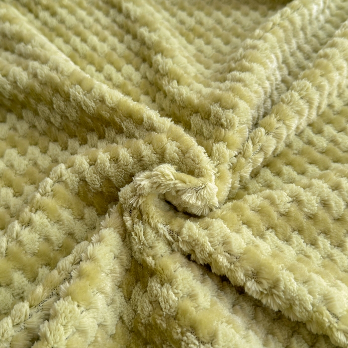 91家纺网 家纺一手货源 找家纺 翎盈家纺 2025新款云豆绒枕巾绑带款防滑枕巾 云豆绒-绿