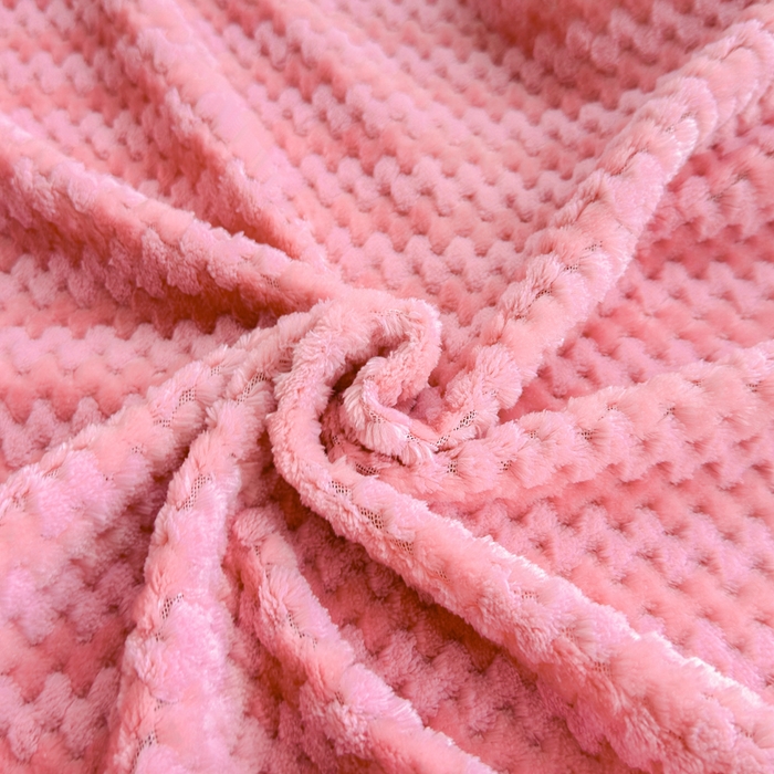 91家纺网 家纺一手货源 找家纺 翎盈家纺 2025新款云豆绒枕巾绑带款防滑枕巾 云豆绒-粉