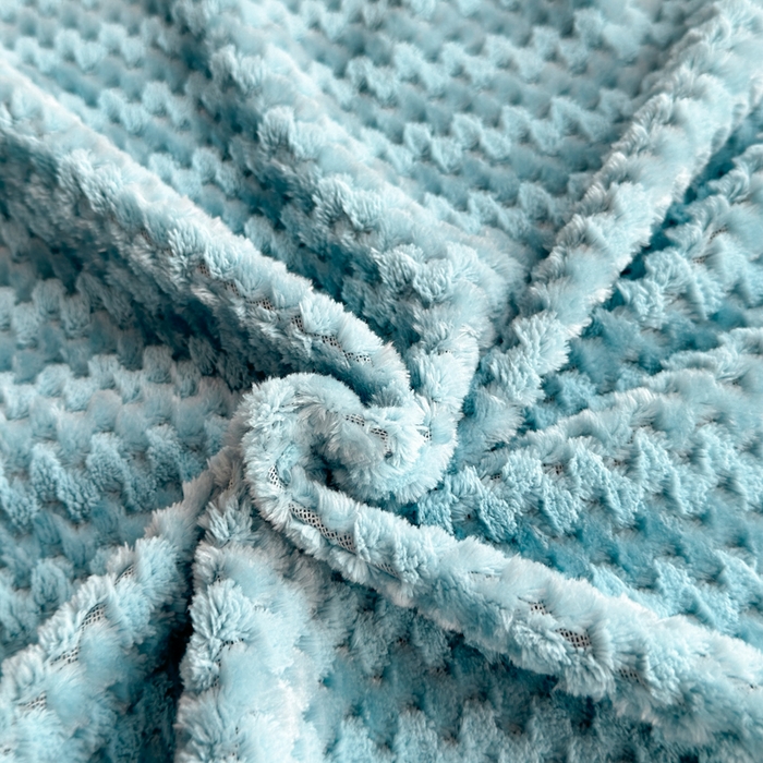 91家纺网 家纺一手货源 找家纺 翎盈家纺 2025新款云豆绒枕巾绑带款防滑枕巾 云豆绒-灰兰