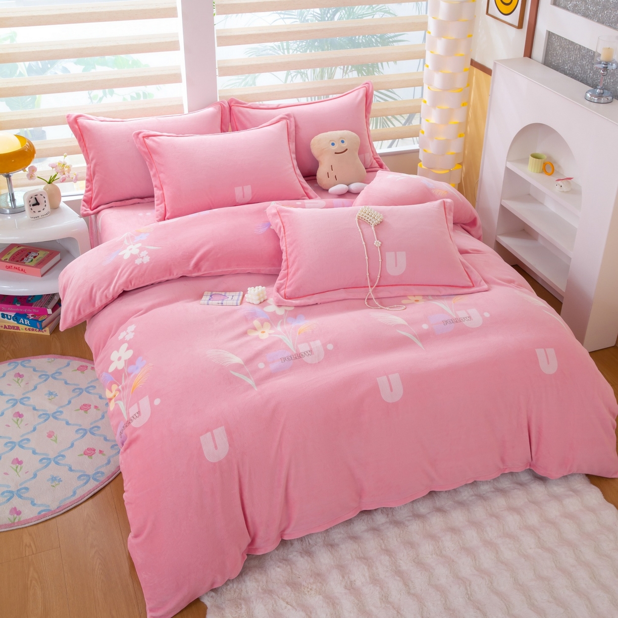 91家纺网 家纺一手货源 找家纺 卡迪亚家纺 2025新款金雕绒系列四件套 花序