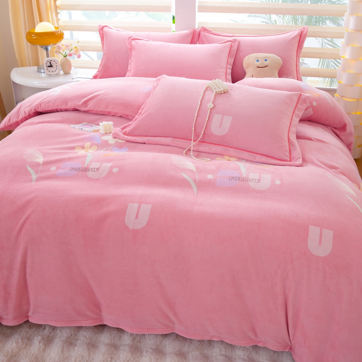 91家纺网 家纺一手货源 找家纺 卡迪亚家纺 2025新款金雕绒系列四件套 花序