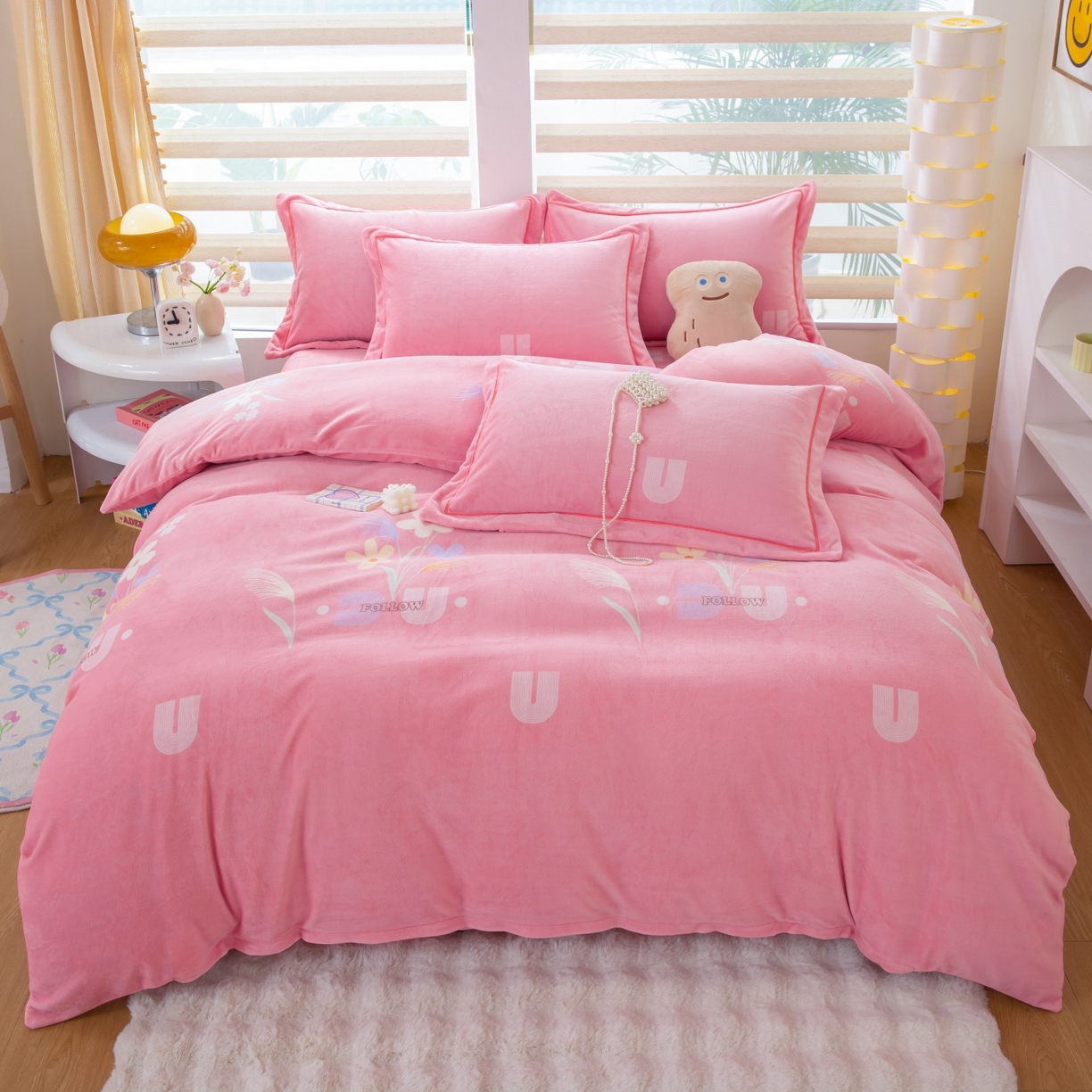 91家纺网 家纺一手货源 找家纺 卡迪亚家纺 2025新款金雕绒系列四件套 花序