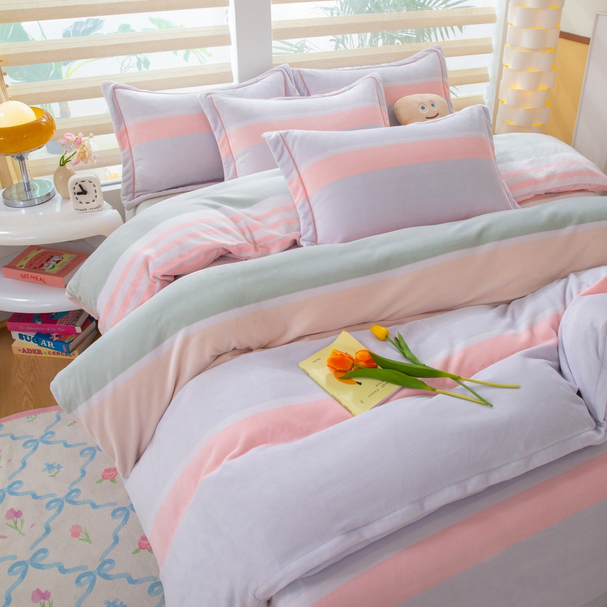 91家纺网 家纺一手货源 找家纺 卡迪亚家纺 2025新款金雕绒系列四件套 精彩世界