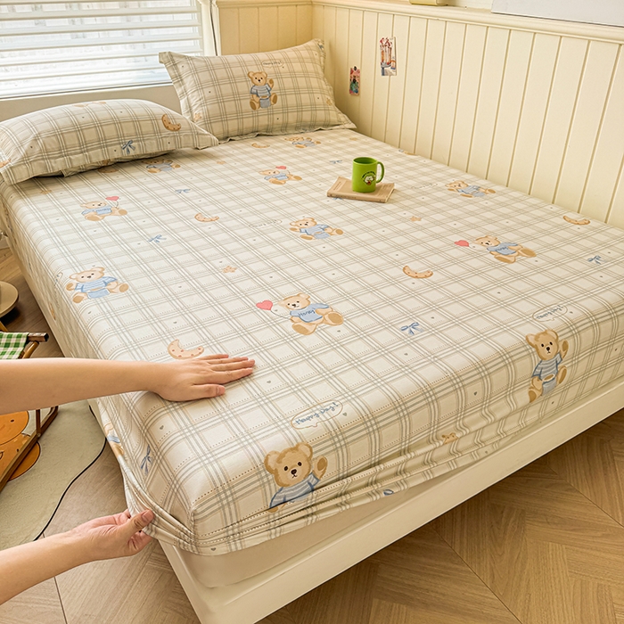 名优家纺 2025新款A类全棉印花床笠 浮云初梦