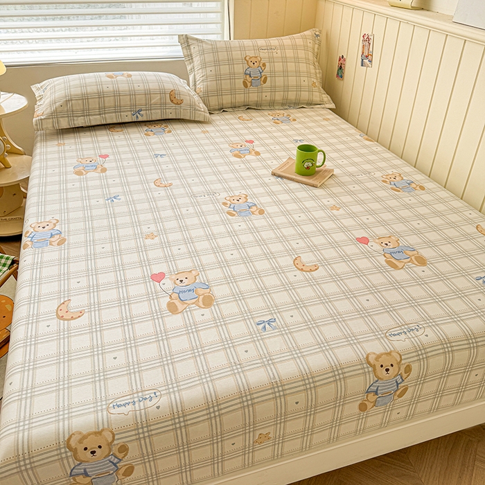 91家纺网 家纺一手货源 找家纺 名优家纺 2025新款A类全棉印花床笠 浮云初梦