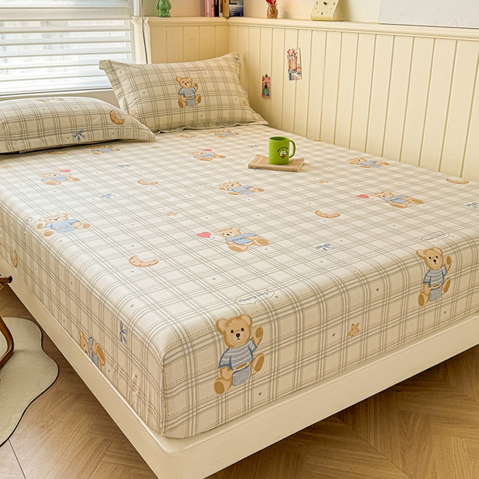 91家纺网 家纺一手货源 找家纺 名优家纺 2025新款A类全棉印花床笠 浮云初梦