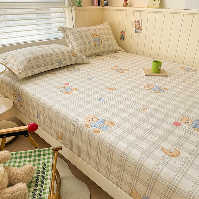 91家纺网 家纺一手货源 找家纺 名优家纺 2025新款A类全棉印花床笠 浮云初梦