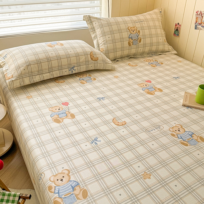 91家纺网 家纺一手货源 找家纺 名优家纺 2025新款A类全棉印花床笠 浮云初梦