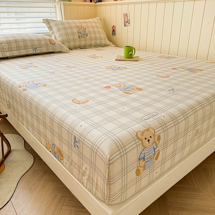 91家纺网 家纺一手货源 找家纺 名优家纺 2025新款A类全棉印花床笠 浮云初梦