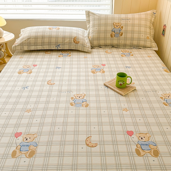 91家纺网 家纺一手货源 找家纺 名优家纺 2025新款A类全棉印花床笠 浮云初梦