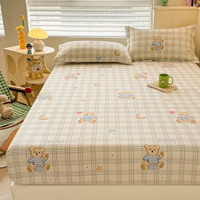 91家纺网 家纺一手货源 找家纺 名优家纺 2025新款A类全棉印花床笠 浮云初梦