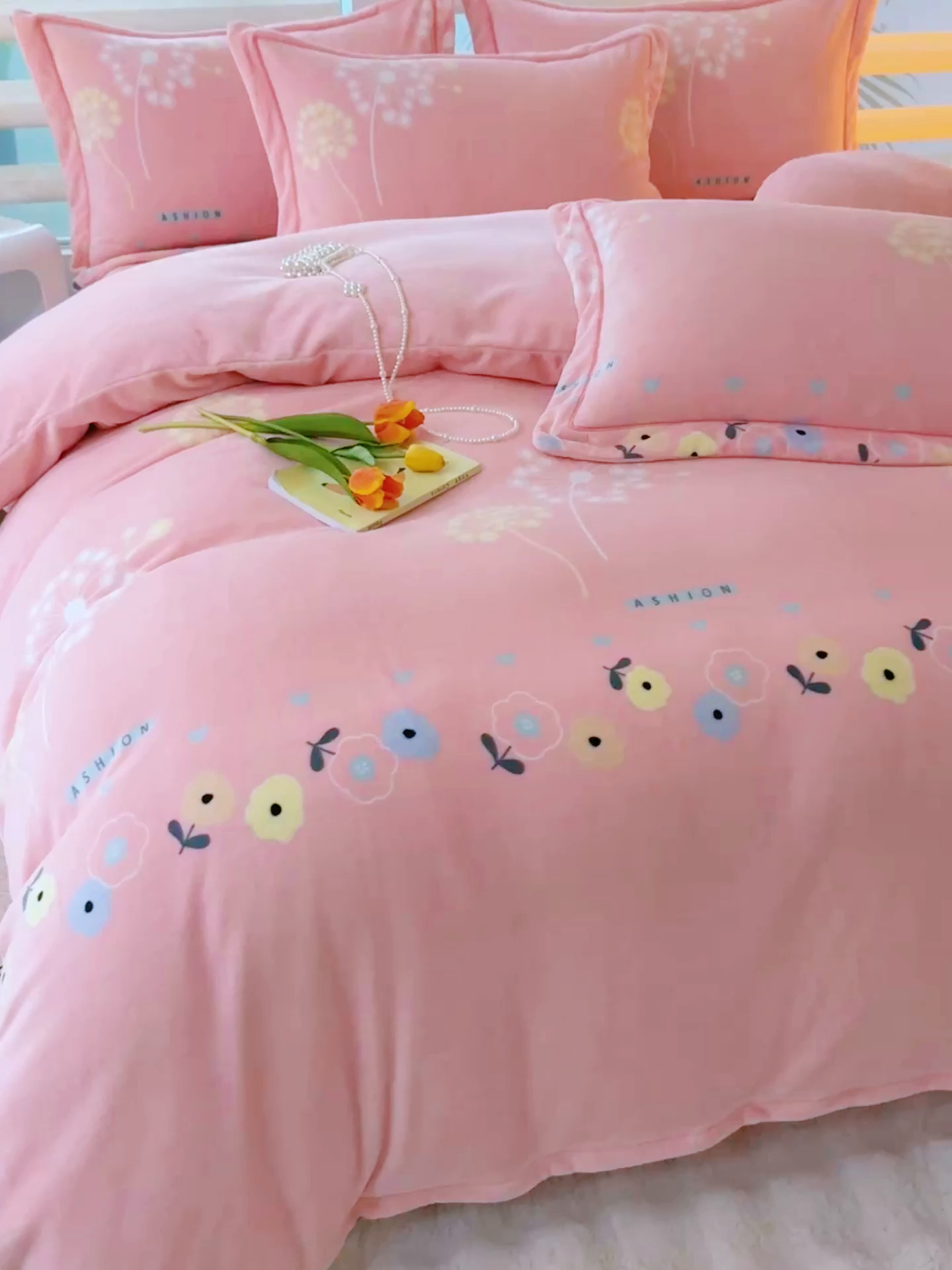 91家纺网 家纺一手货源 找家纺 卡迪亚家纺 2025新款金雕绒系列四件套 伊莎贝拉