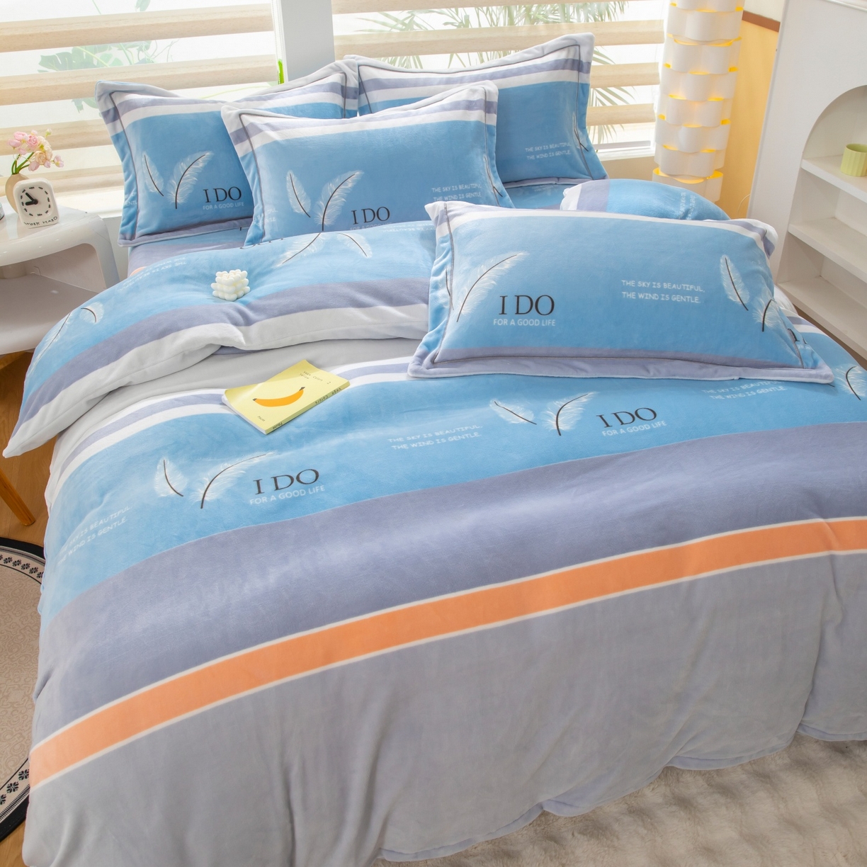 91家纺网 家纺一手货源 找家纺 卡迪亚家纺 2025新款金雕绒系列四件套 羽柔时尚