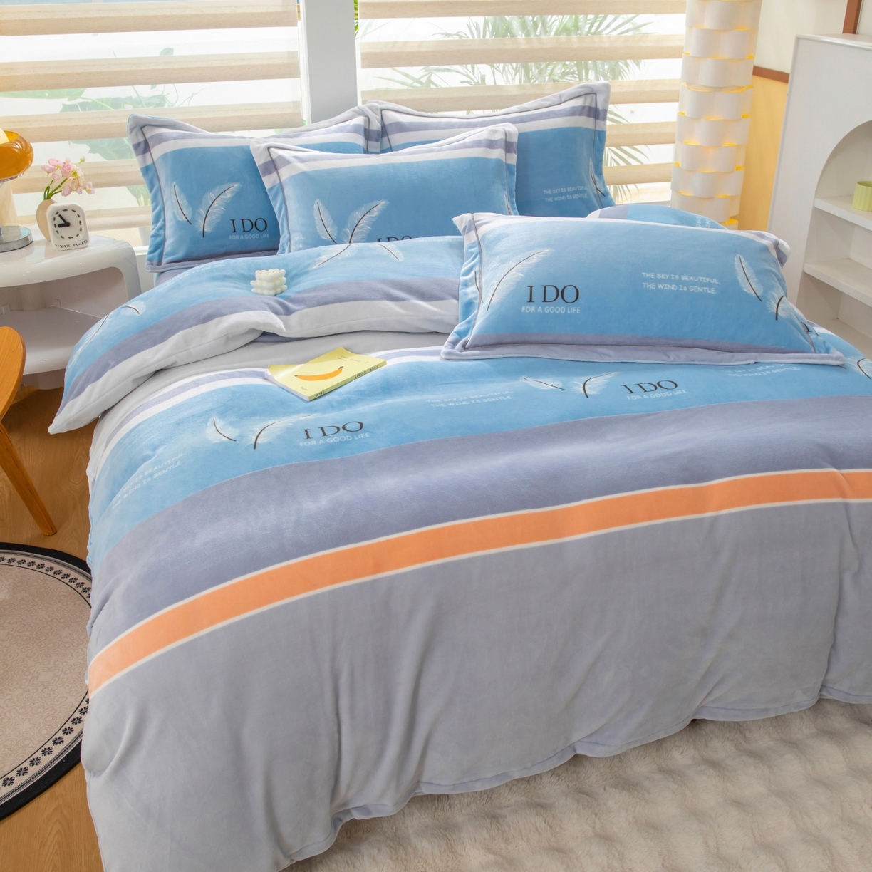 91家纺网 家纺一手货源 找家纺 卡迪亚家纺 2025新款金雕绒系列四件套 羽柔时尚