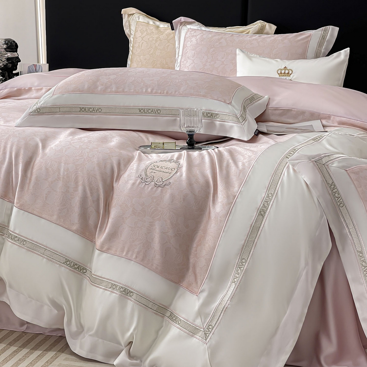 91家纺网 家纺一手货源 找家纺 （总）直播爆款A类数码印花长绒棉四件套纯棉全棉拼接被套重工刺绣被套工艺款床上用品